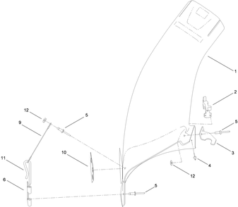 Chute Assembly No. 94-6036 Diagram and Parts List for 79103 (316000001 - 316999999)(2016) Lawn Boy Lawn Tractor Accessories